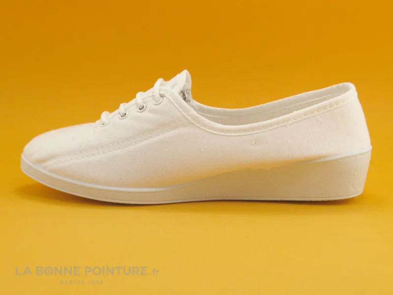 Achat chaussures RYB Femme Chaussure en Toile, vente RYB 900 PIQUE Blanc - Chaussure Femme souple en toile