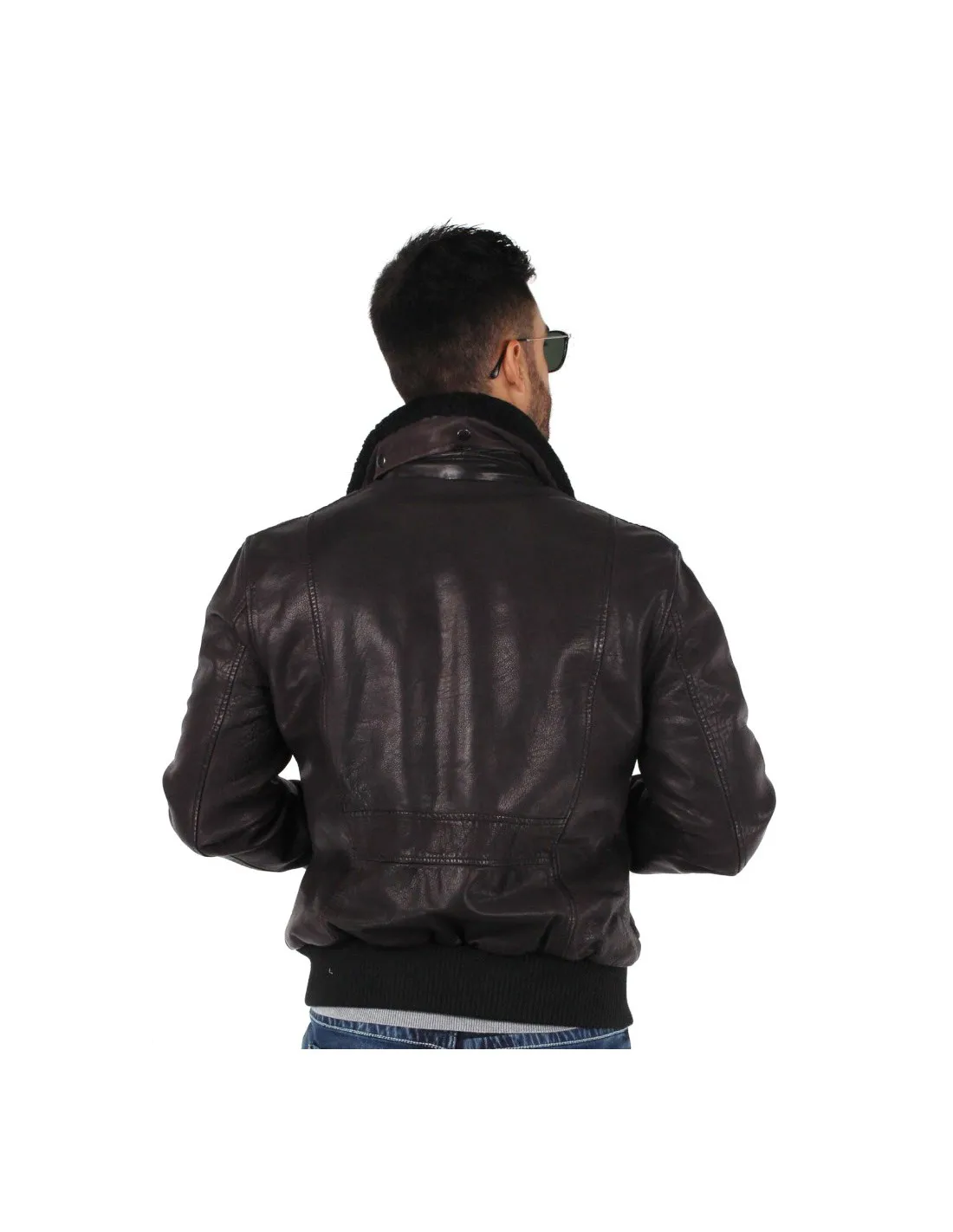 Blouson Daytona en cuir ref 44557 Marron