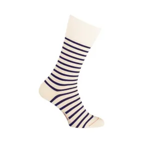 Chaussettes - Thème marin rayures coton - écru - Labonal : vente ch...