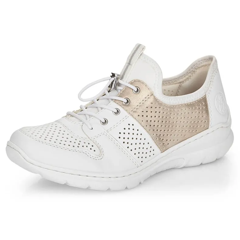 Chaussures de sport blanches confortables pour femmes Rieker L3254-80