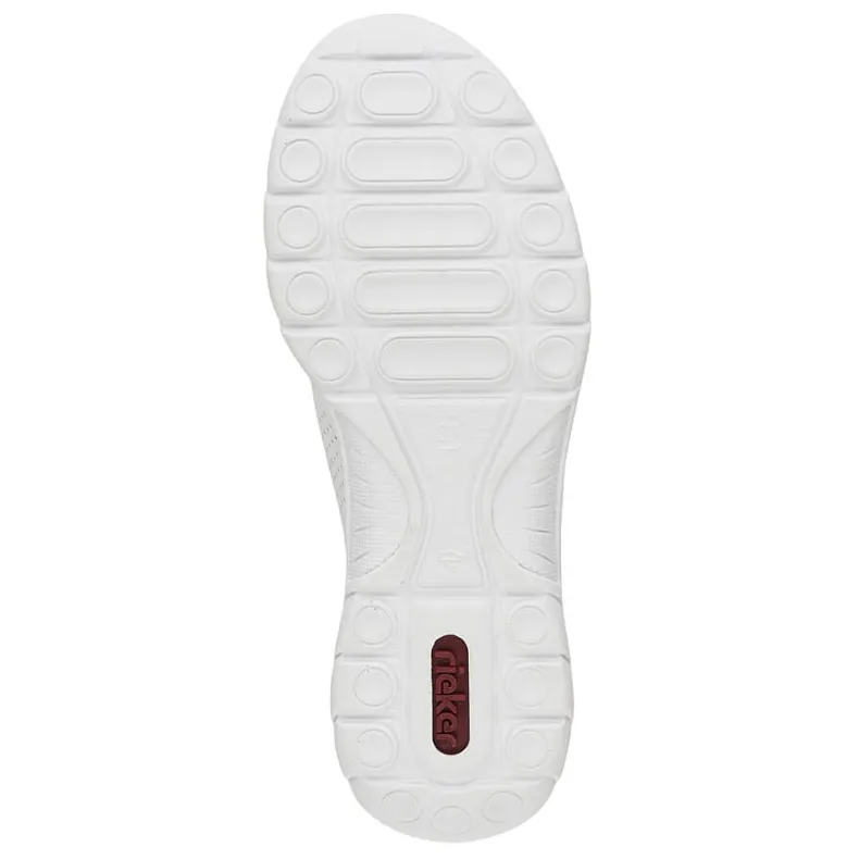 Chaussures de sport blanches confortables pour femmes Rieker L3254-80