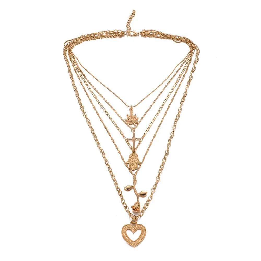 Collier Vintage Pendentif En Alliage