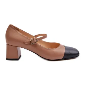 Escarpins en cuir pour femmes Laura Messi 2846 marron brun