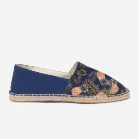 Espadrille bleue en toile imprimée ananas - Eram Homme | ERAM