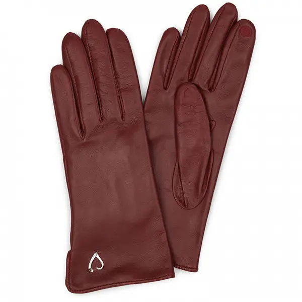 Gants tactiles Coeur T7 Cuir Rouge | Lancaster