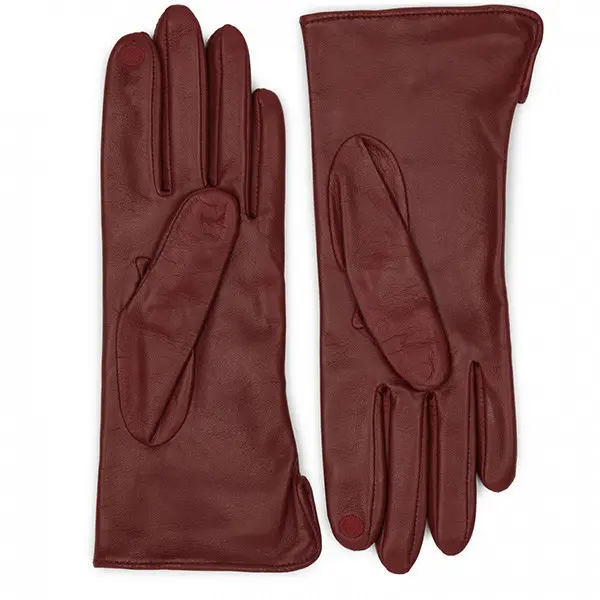 Gants tactiles Coeur T7 Cuir Rouge | Lancaster