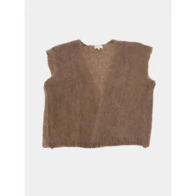 Gilet sans manche laine sade marron femme - La Petite Etoile | wimod