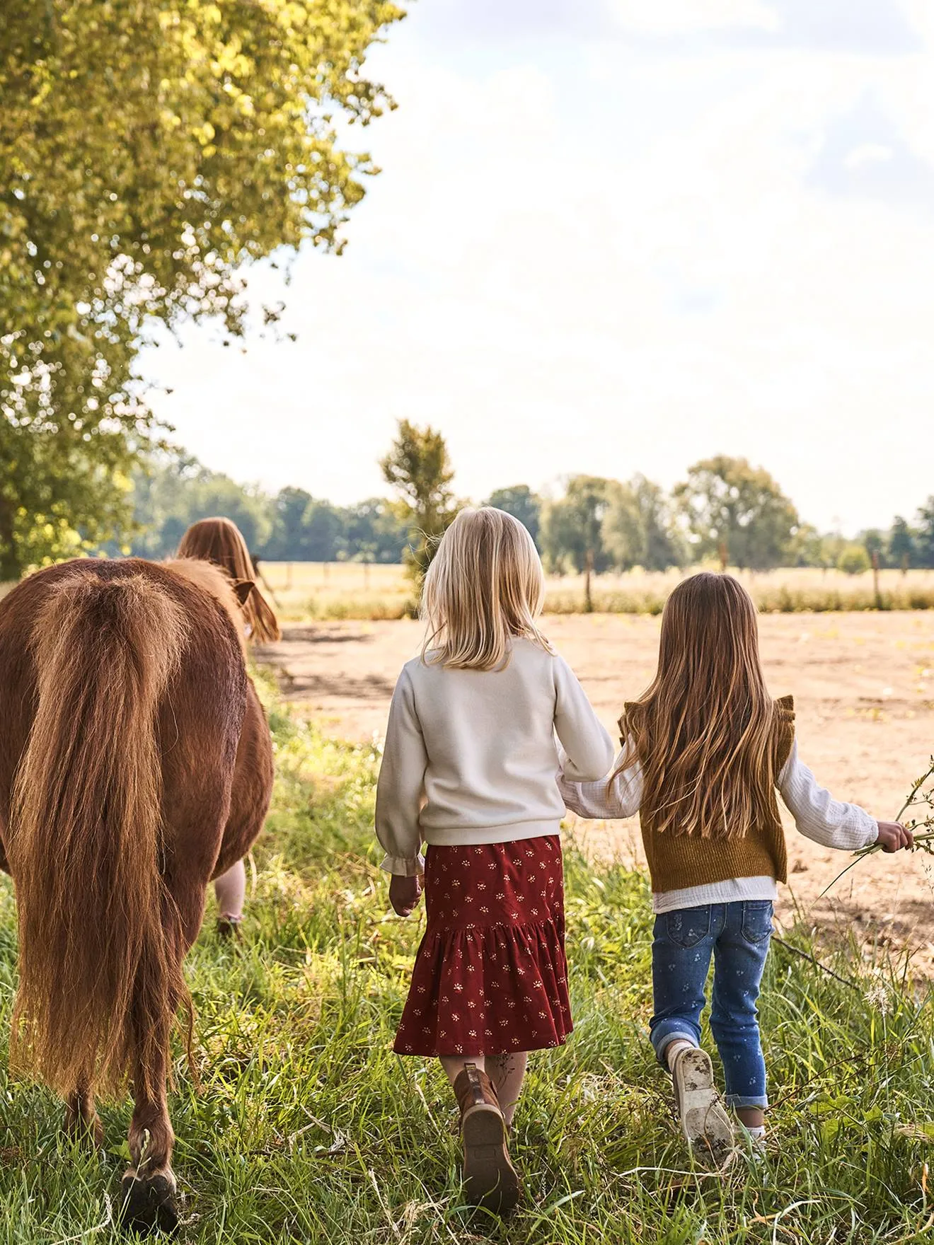 Jupe en velours fille motifs fleurs détails irisés marron imprimé - Vertbaudet