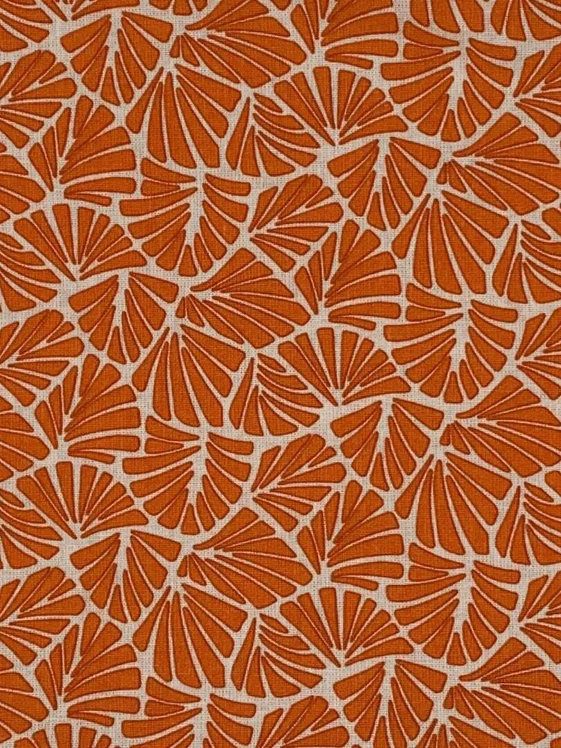 Nappe rectangulaire plastifiée 100% coton - Orange