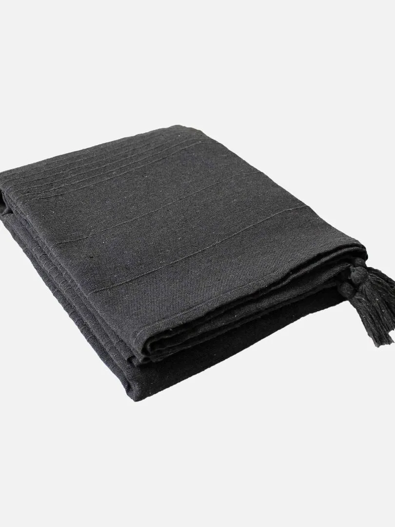 Nappe tendance en coton recyclé - gris anthracite