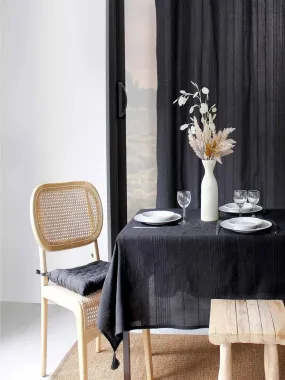 Nappe tendance en coton recyclé - gris anthracite