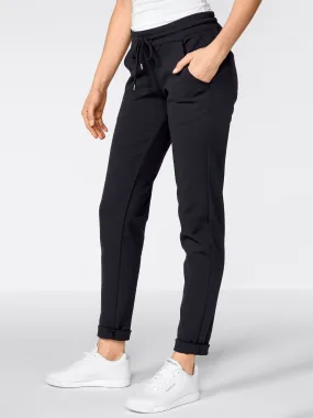 Pantalon décontracté en jersey opaque à maille interlock