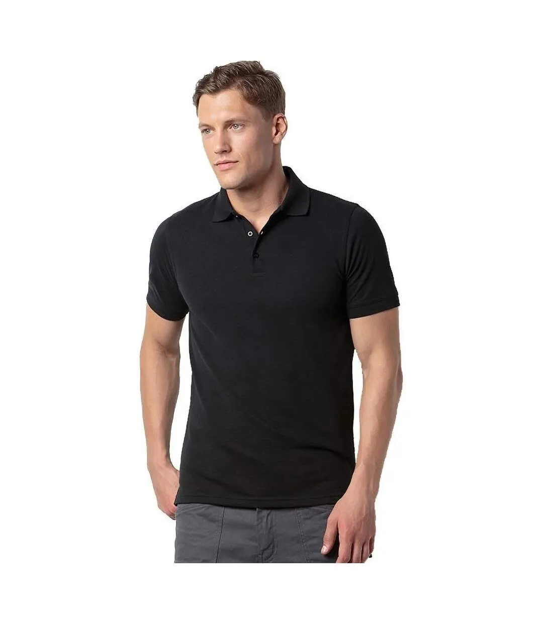 Polo à manches courtes homme noir Kustom Kit