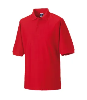 Polo à manches courtes homme rouge vif Russell