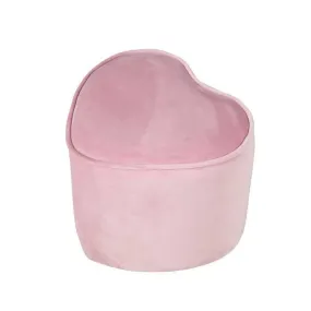 Pouf Enfant ROBA Lil Sofa en Velours - Forme Coeur - Rose rose - Roba