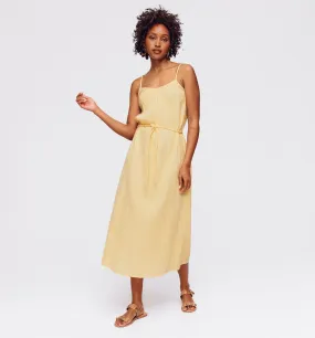 Robe en coton à bretelles - Jaune