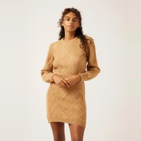 Robe en maille beige | 3 Suisses