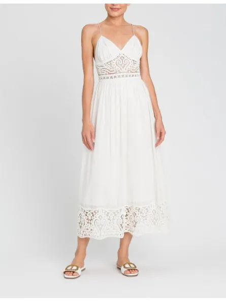 Robe longue crochet en coton Twinset