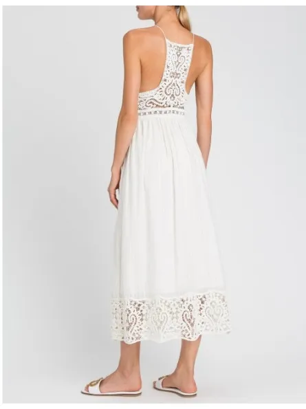 Robe longue crochet en coton Twinset