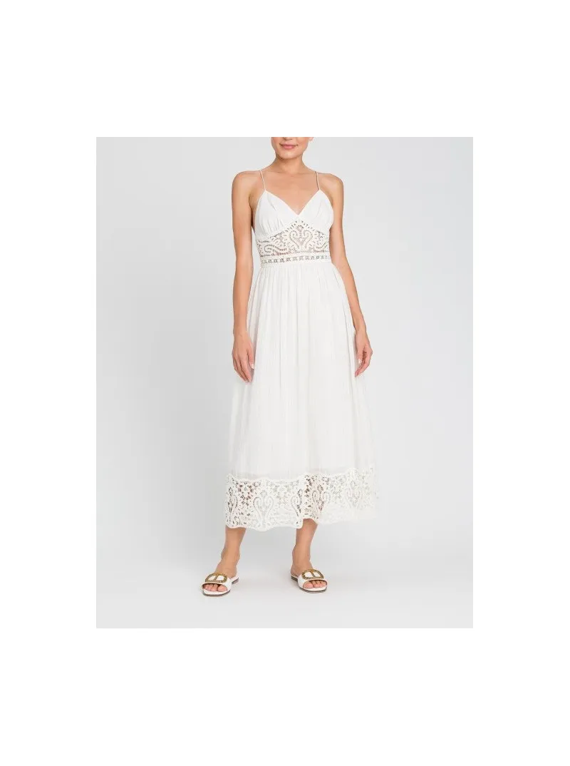 Robe longue crochet en coton Twinset