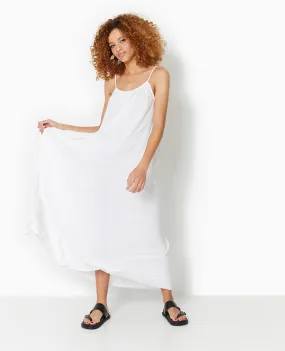 Robe longue en gaze de coton