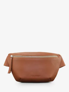 SAC BANANE EN CUIR MARRON LaBanane - Naturel