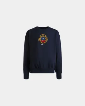 Sweat-Shirt En Coton Navy Blue