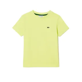 T-SHIRT LACOSTE ENFANT UNI EN JERSEY DE COTON JAUNE