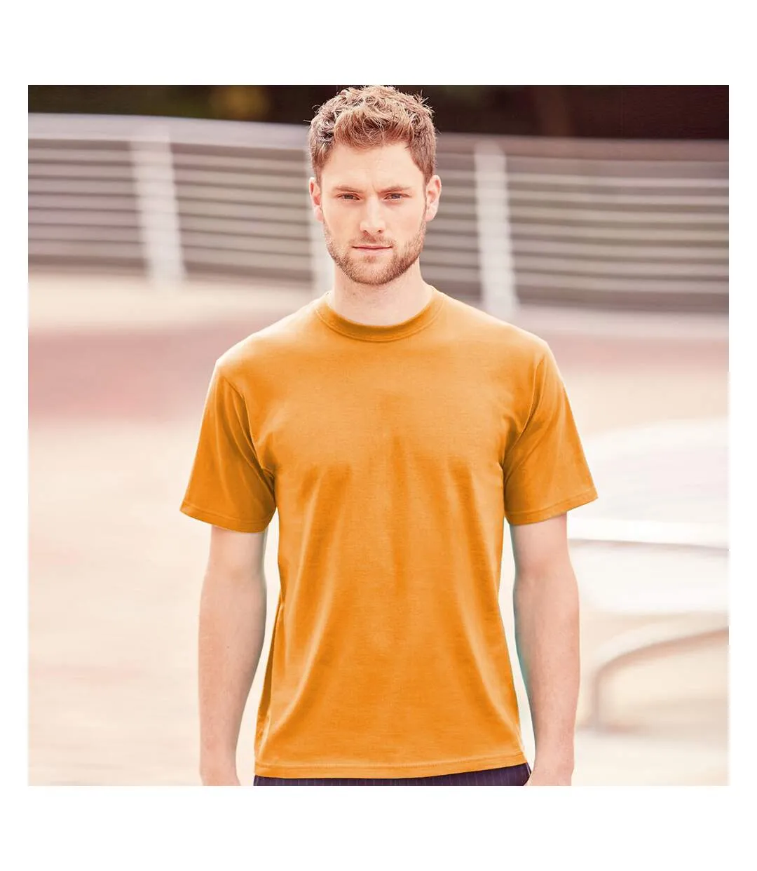 T-shirt à manches courtes homme jaune Russell