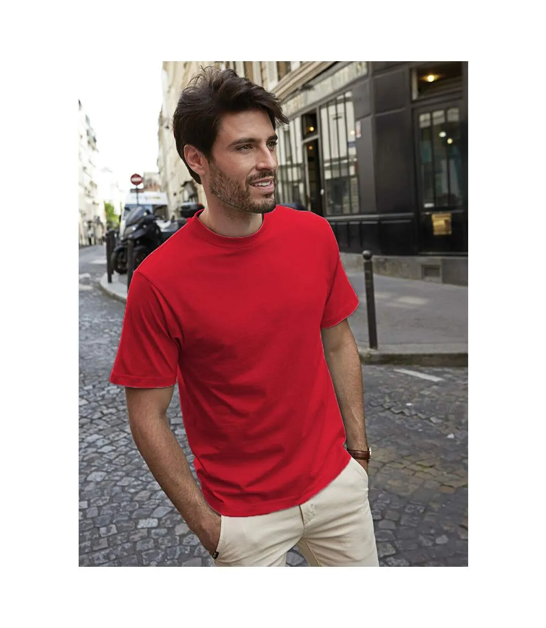 T-shirt à manches courtes homme rouge Tee Jays